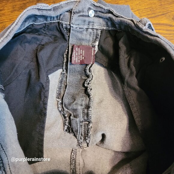 Vtg Angel Jeans 11 Skinny Flare Mid Rise Tummy Control Charcoal Stretch 90's Y2k - Picture 4 of 11